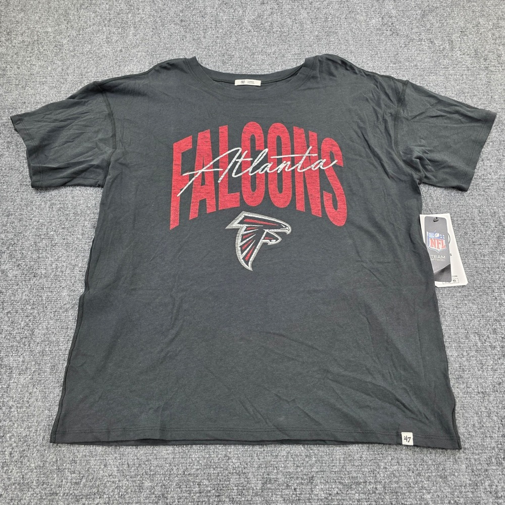 47 Womens Atlanta Falcons NFL‎ Football T Shirt Large Charcoal Gray